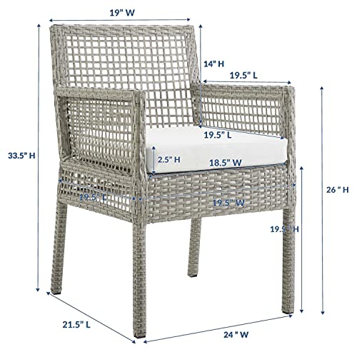 Modway-Aura-Wicker-Rattan-Outdoor-Patio-Dining-Arm-Chair-with-Cushion-in-Gray-White 51SvCpBFsQL