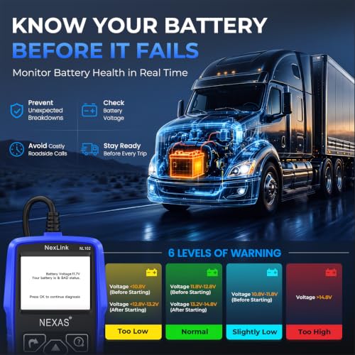 Image of NEXAS NL102 Heavy Duty Truck Diagnostic Scanner for Diesel Trucks
