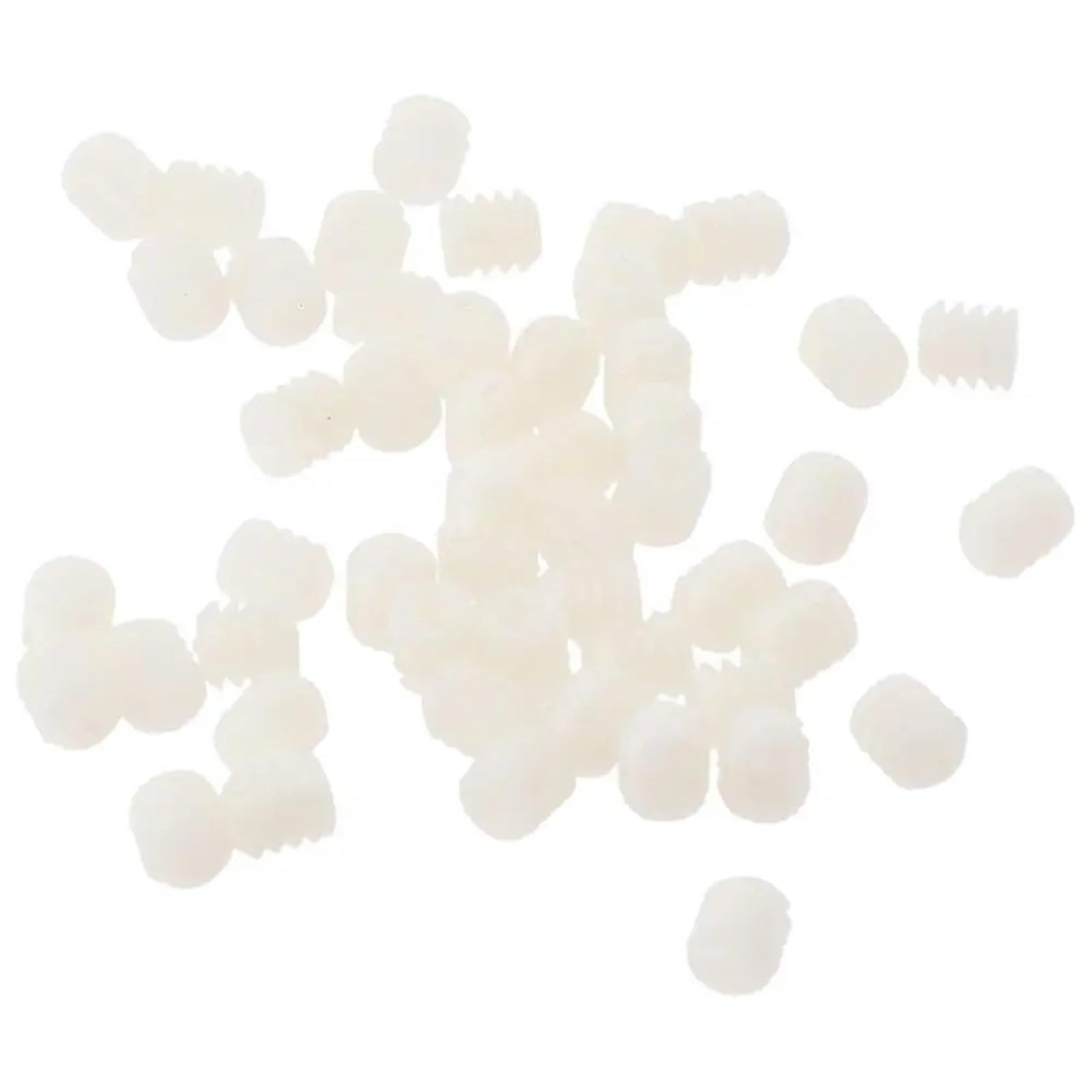 Juego de tacos de expansión de bisagra de plástico blanco, duraderos, 0.35 x 0.4 pulgadas, insertos de clavija de tornillo, para baño, cocina (1000 unidades)