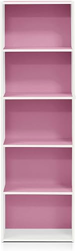 Miniatura 303 de Furinno - Estantería de cubos de 2 niveles serie Luder para libros y almacenamiento, color roble francés Roble francés,Pino