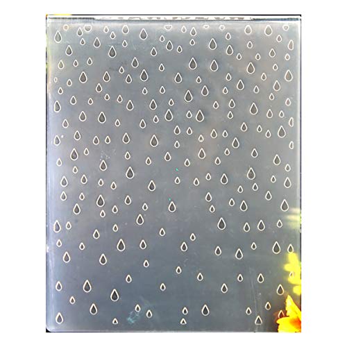 Kwan Crafts Raindrop Plastic Embossing Folders for Card Making Scrapbooking and Other Paper Crafts, 12.1x15.2cm