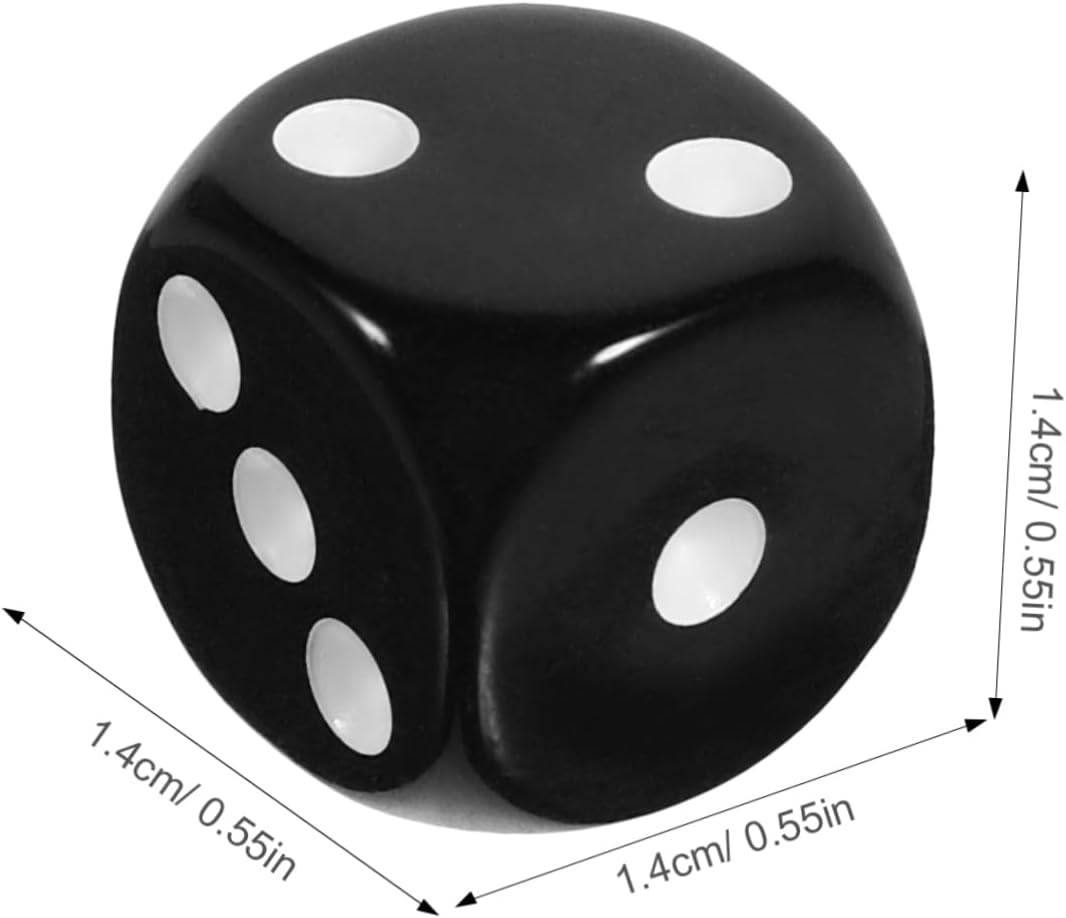5sets 50pcs Acrylic Dice Sided Game Props for Board Games Parties and Gatherings and Compact Gaming Accessories for Enhanced Play Experience 50pcs*5