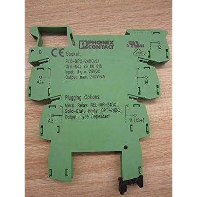PHOENIX CONTACT PLC-BSC- 24DC/21 (2966016), 1 PDT, 24 VDC, 5, for MOUNTING ON DIN Rail NS 35/7, Terminal Block, W/Screw Connection, W/O RELAYS OR Solid-State Relay