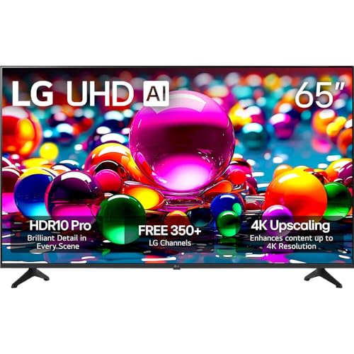 Image of LG 65 Inch Class UA77 Series LED AI 4K Smart webOS TV 2025 HDR WiFi Bluetooth Streaming Bundle with HDMI Cable and 12 Month CPS Protection Plan (65 inch)