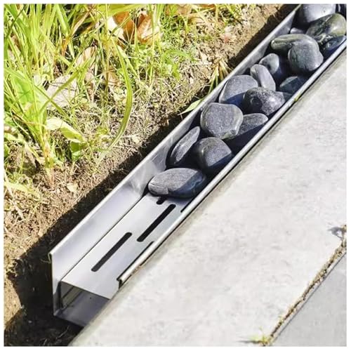 Caniveau de cour et jardin noir H5 L10cm kit drainage