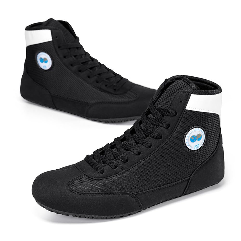 Zapatillas De Boxeo Y Lucha Unisex, Entrenadores De Boxeo De Malla, Calzado Transpirable para Combate, Ejercicio, Fitness Y Artes Marciales, con Cordones