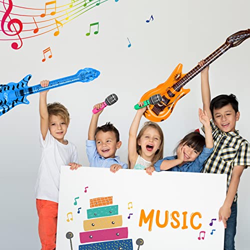 image for Chitidr 37 Pcs Inflatable Rock Star Instrument Set, 12 Blow up Guitar 
