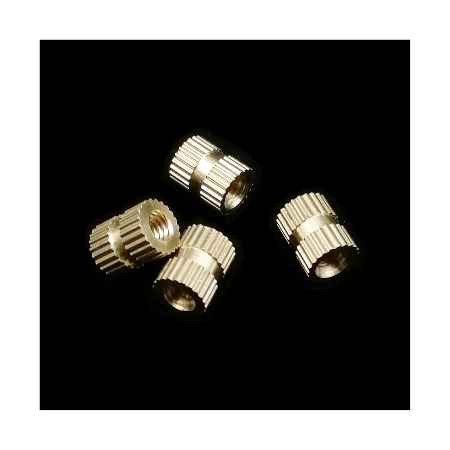 500/750/1400pcs M2 M2.5 M3 M4 Mix Size Set Kit Box Solid Brass Copper Injection Molding Knurl Thread Embedded Nutsert Insert Nut(Set C 1400pcs)