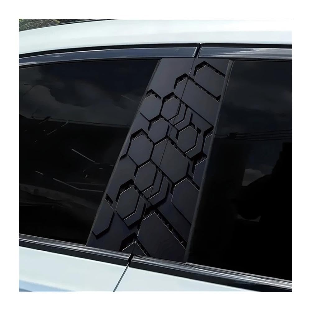Decorative Items 2 Pieces of Car Door Pillar Decoration Sticker Geometric Mosaic Vinyl Protective Film