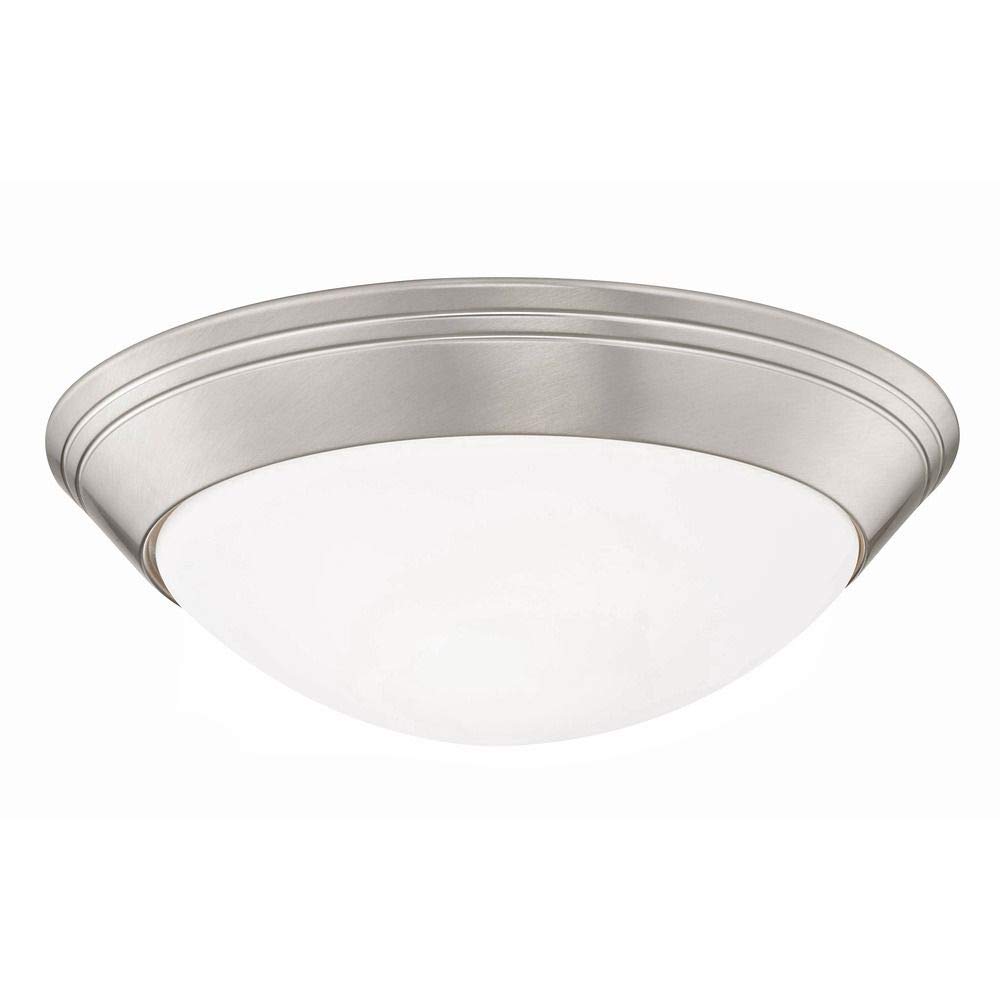 Design Classics Lighting PAU Satin Nickel Flushmount Light - 11-3/4-Inches Wide