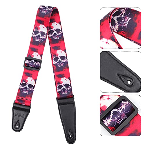 Vaguelly 2Pcs Guitares de Ceinture en Matériau Classique Sangle Électrique Réglable Ukulélé Porte-Coton en Cuir Rouge… - Les Beatles, Paul McCartney, John Lennon, RIngo Starr, George Harrison Vaguelly 2Pcs Guitares de Ceinture en Matériau Classique Sangle Électrique Réglable Ukulélé Porte-Coton en Cuir Rouge… – Image 5