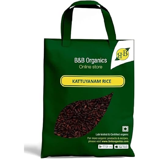 B&B Organics Hand Pounded Kattuyanam Rice 3Kg/ Kattuyanam