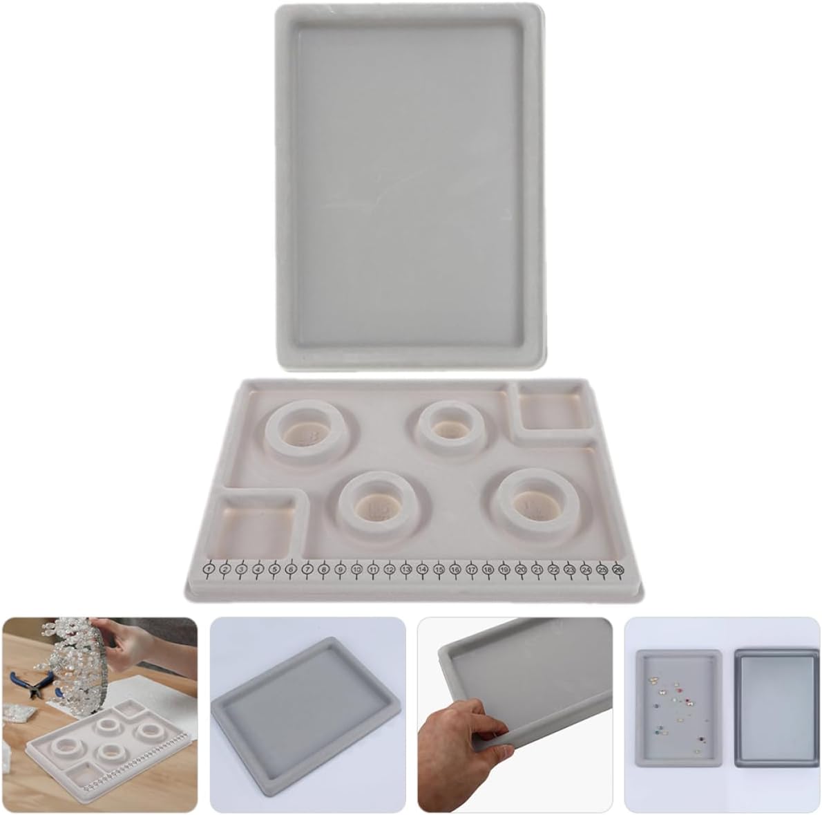 2pcs Jewelry Making Supplies Bead Mat Bead Design Board Bracelet Making Kit for Beading Charms Stand