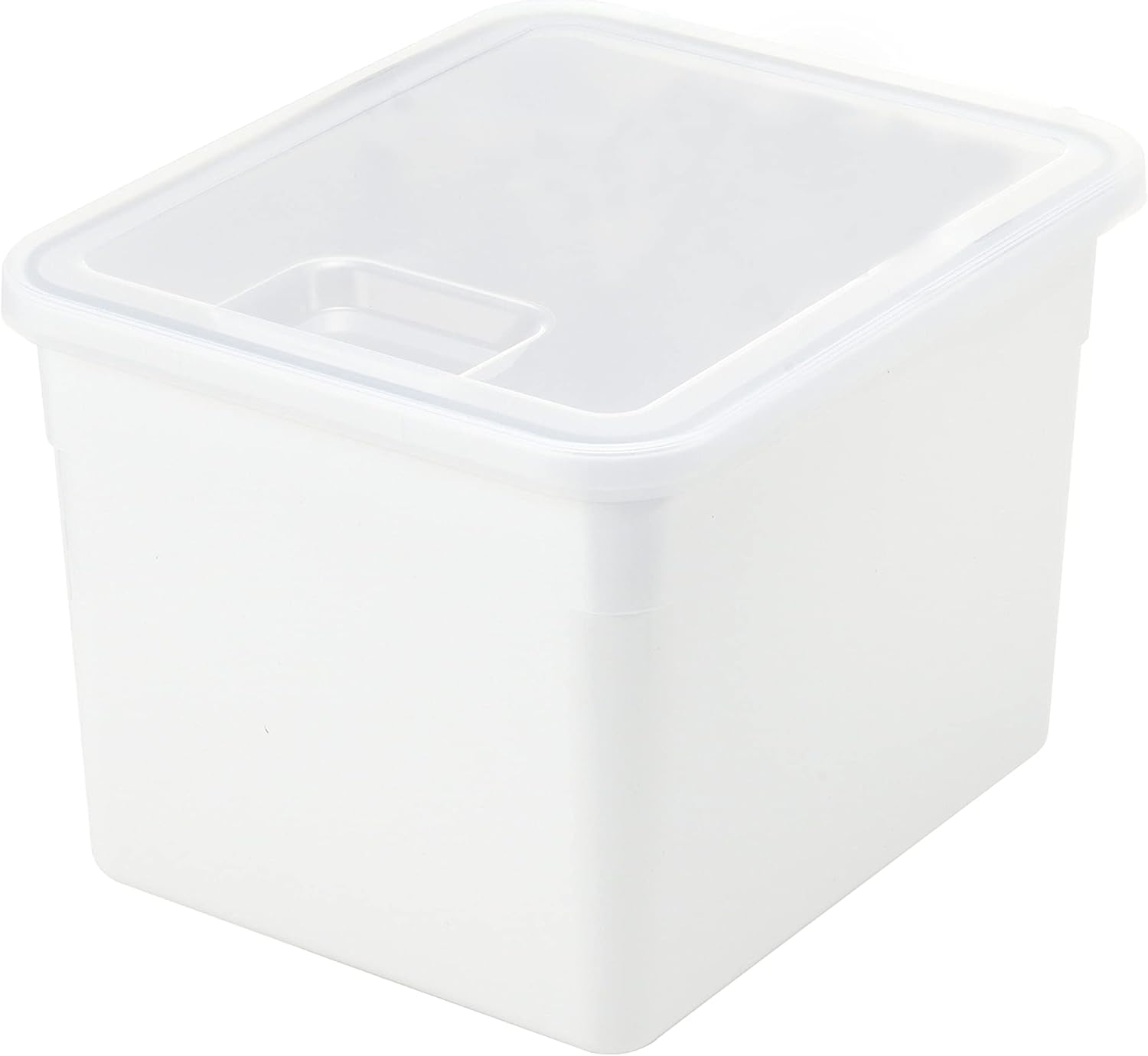 Richell Pet Stuff Container Medium, Lid with Hinge for Food or Toy Storage, Comes with Measuring Cup, Storage for Dogs, Cats and Small Animals