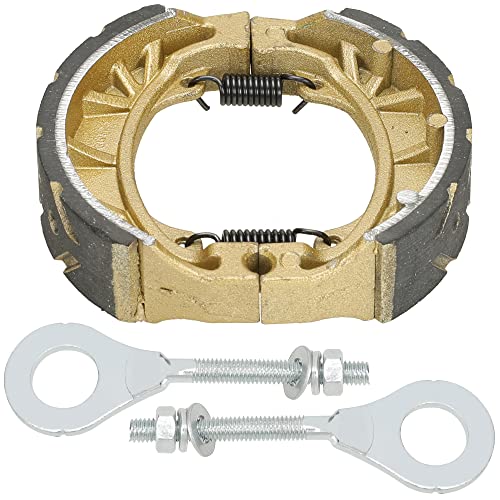 Image of GREHUA Mini Bike Brake Shoes & Chain Adjuster Kit Compatible with Coleman CT200U CT200U-EX BT200X Massimo Baja Warrior MB165 MB200 Predator 212cc 196cc 6.5hp GY6 49cc 50cc Chinese Scooter Moped Parts