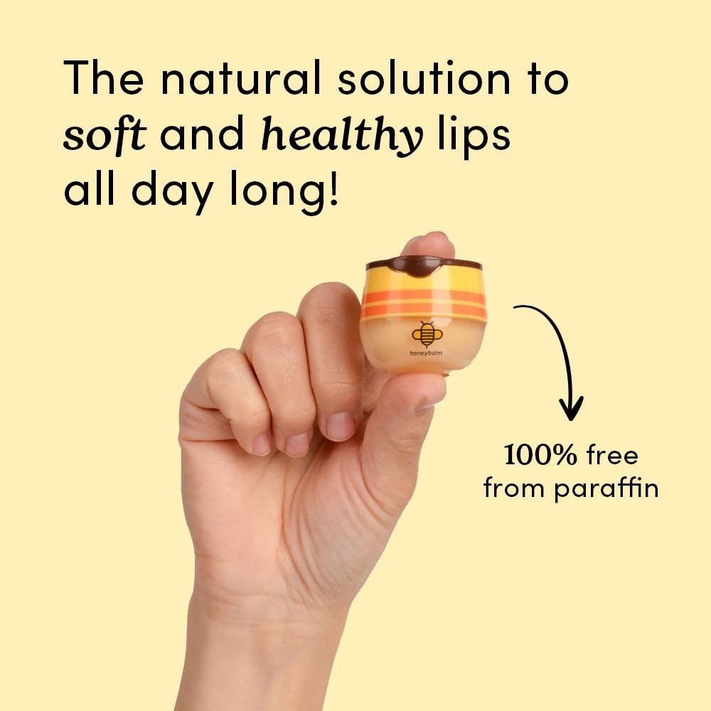 Honeybalm Honey Lip balm with real honey, gold, 6.5g - Image 4