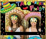 LaVenty Mexican Selfie Frame Props Photo Booth Props Fiesta Decorations Cinco De Mayo Party Decor