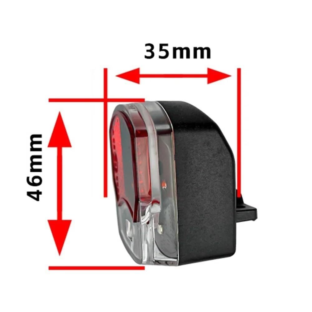 Fanale posteriore for bicicletta elettrica, indicatore di freno for bicicletta elettrica, luce posteriore a LED, lampada di avvertimento, riflettore di avvertimento notturno, parti for cicli