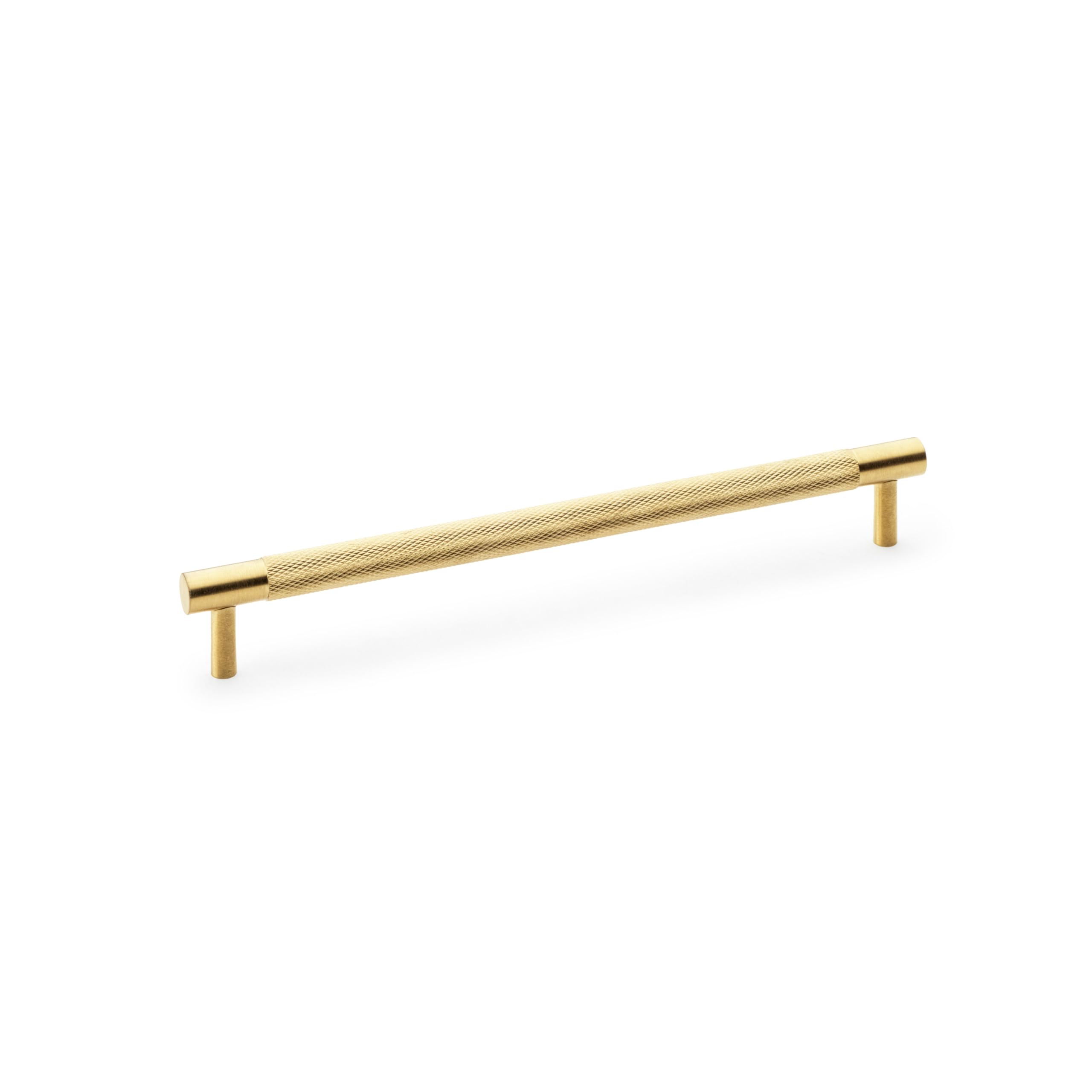 224mm Satin Brass Knurled Cupboard Handle Cabinet Door Drawer Pull Wardrobe Furniture