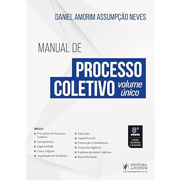 Capa do livro Manual de Processo Coletivo - Volume Único 8Ed.2025