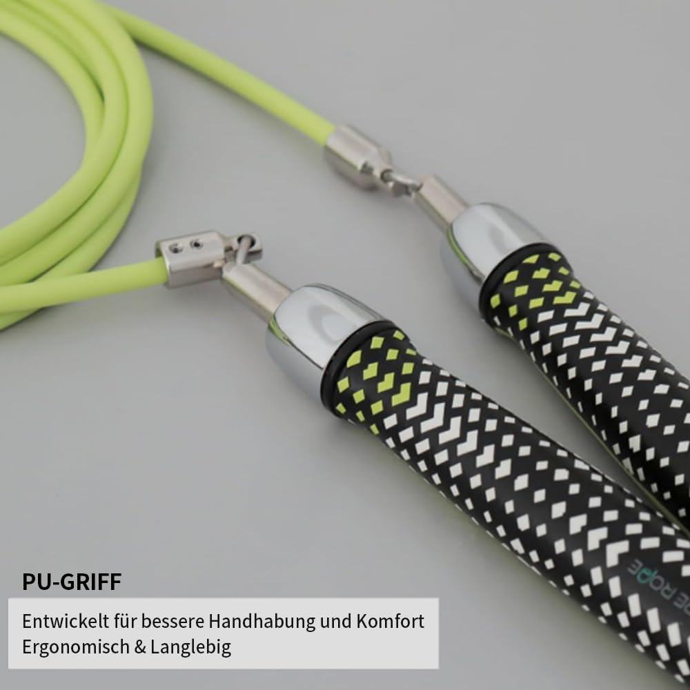 HEREROPE 1/4LB Gewichtetes Springseil für Geschwindigkeit, Cardio, Boxen & Workout, Springseil mit Kugellager, Komfortable & Ergonomische