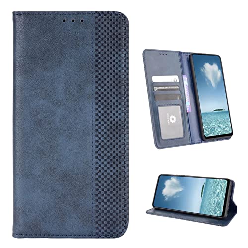 Étui Tecno Spark KJ8 bleu au design vintage raffiné
