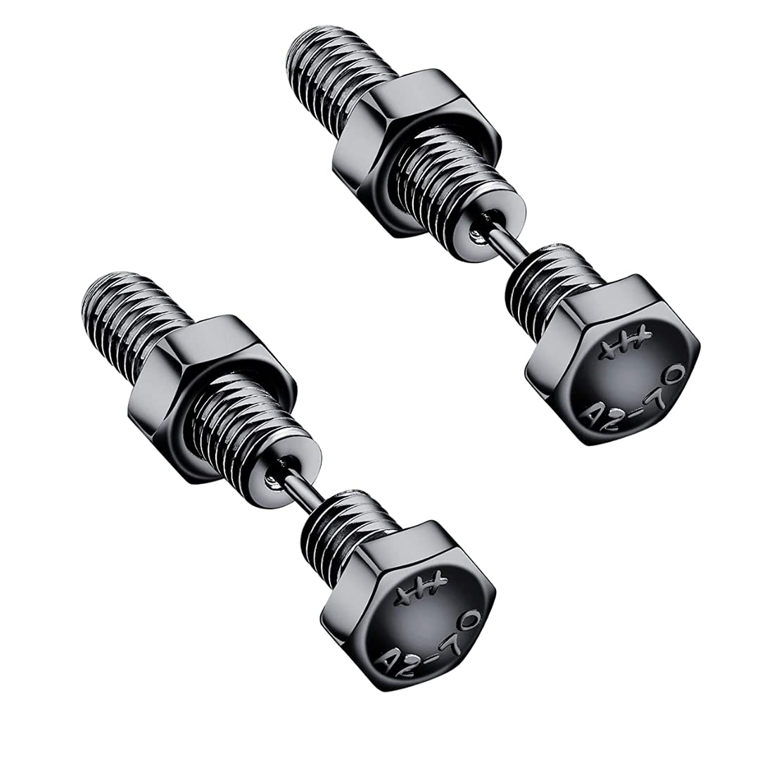 Yellow Chimes Stud Earrings for Men Stainless Steel Screw Design Black Stud Earrings for Men and Women (B094XTKRDC) Amazon Price History, Amazon Price Tracker