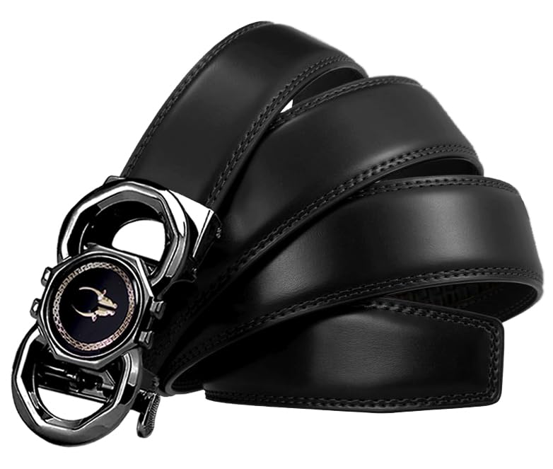Image of WildHorn Men's Genuine Leather Belt for Men| Premium Auto-Lock Buckle | Adjustable up to 48 inch | Formal & Casual Wear | Micro-Adjust Fit | Including Stylish Gift Box
