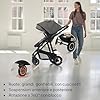Bianka Passeggino 3 in 1 per Bambini da 0 a 48 mesi, Sistema Modulare con Seduta Secchiello, Navicella + Ovetto Neonato, Leggero, Pieghevole, Ruote Grandi per Città e Campagna, Cappottina XXL UPF50+
