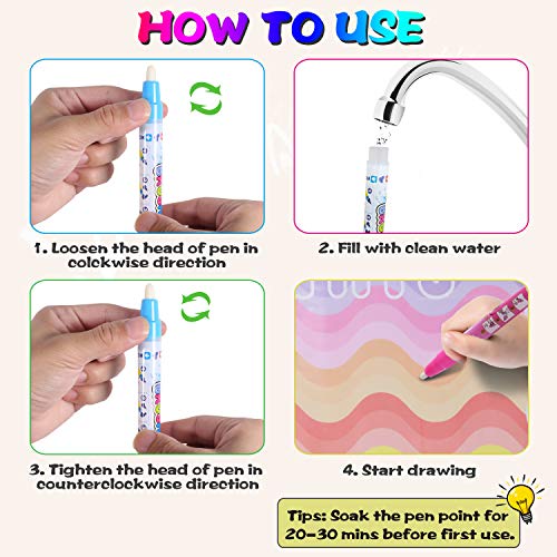 INFANT MOMENT Magic Water Doodle Mat (110x80cm), Tekening Doodle Mat, Magic Water Schilderen Relief, Educatieve Kunst en… - Image 8