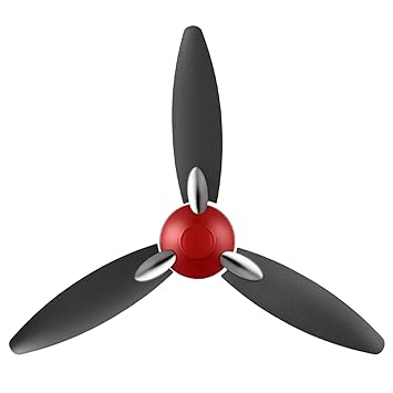 Usha Bloom Daffodil Goodbye Dust Ceiling Fan 1250mm, Sparkle Red and Black