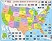 Larsen K12 Stati Uniti d'America Politica, Edizione Inglese, Puzzle Incorniciato con 48 Pezzi