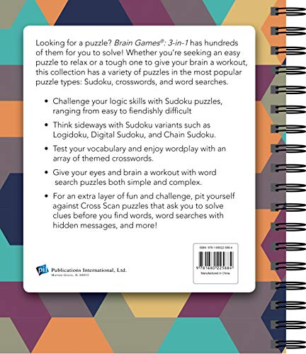 Publications International, Ltd. 168022588X Brain Games - 3-In-1: Word Search thumb #1