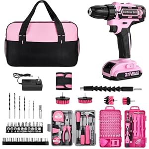 Cordless Drill Set 154 Pcs, 21V Pow...