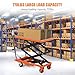 EliteEdge Hydraulic Scissor Lift Table, 770LBS Capacity Industrial Lift Cart with Anti-Slip Platform, Adjustable Mobile Elevating Workbench 12-59 inch, 4 Wheels, Orange