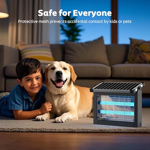 OnBeam Solar Bug Zapper Outdoor, Mosquito Zapper Waterproof Electric Fly Zapper Rechargeable Mosquito Killer Lamp - image 6