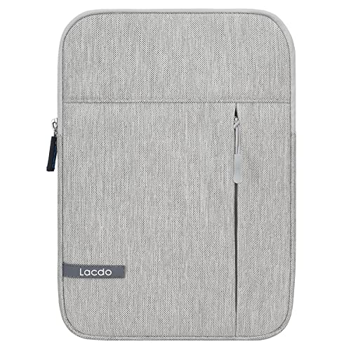 Lacdo Bolsa Blanda de Tableta Estuche para iPad Mini 7 (A17 Pro)/6/5/4/3/2, Samsung Galaxy Tab A7 Lite 8.7'/Galaxy Tab A 8' | Lenovo Tab M8, Huawei MediaPad M5 Impermeable Tablet Bag, Gris