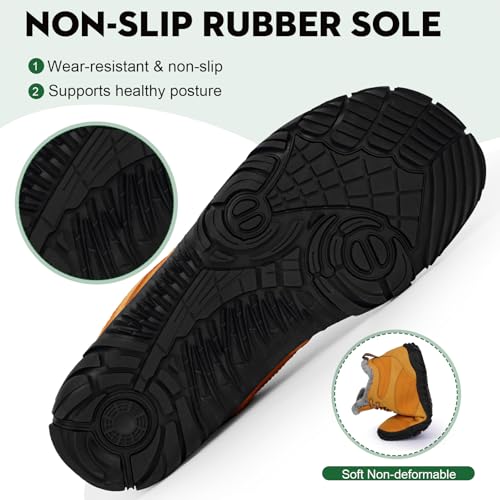 Image of Hike Footwear Barefoot Shoes Mens Womens, Winter Wide Toe Barefoot Hiking Shoes Boots, Non-Slip Waterproof Outdoor Running Boots Sneakers for Women Men