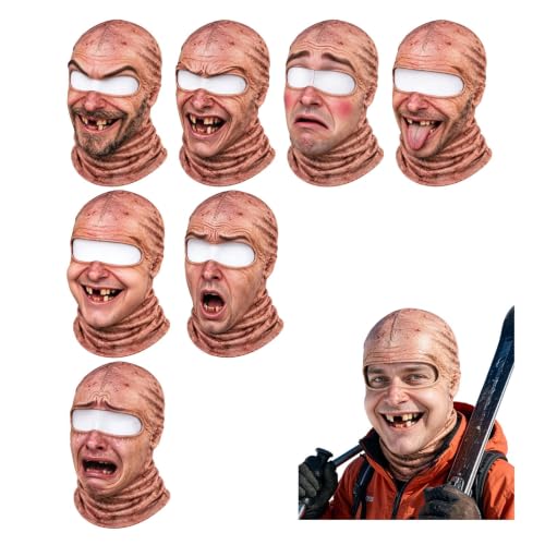 Funny Realistic Face Ski Mask Old Man Winter Balaclava 3D Printed Full Face - image 2