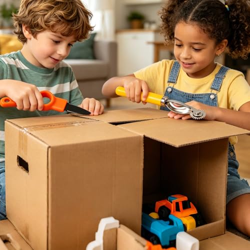 Image of Safe Power Cardboard Cutter for Kids - Include Cutting Tools