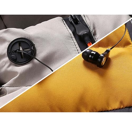 Men's Trendy Puffer Waterproof Winter Parka Color Block Fur Hood Jakcet Windproof Winter Ski Down Coat4