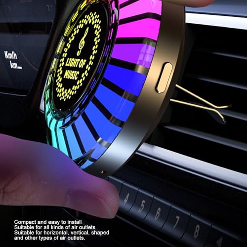 Luz ambiental de captación de sonido rítmica con sensor de voz para coche 6