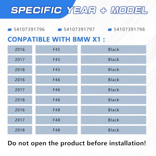 Image of Sunshade Cover Sunroof Compatible with BMW | X1 F45 F46 F48 2016-2018,Replace # 54107391796 54107391797 54107391798 Black