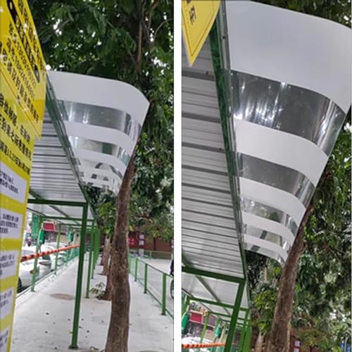 Toldo de policarbonato transparente de 40x120 cm para ventanas y puertas de jardín 6