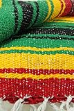 Sanyork Fair Trade Yogi Yoga Premium Mexican Bed Blanket Mexico Bright Comfortable Serape Rasta New