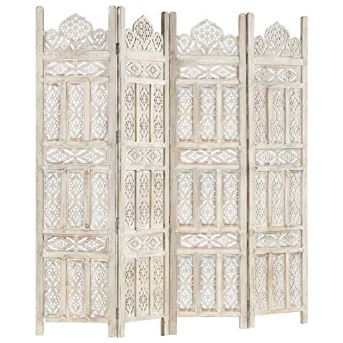 Biombos Separadores Madera Blanco Marca Festnight