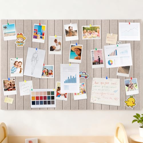 YnewL 90 x 60cm Tablon de Anuncios Grande, Tablero de Fieltro, 0,9cm Grosor Tablero Corcho Pared Autoadhesivo,Tablero de Fieltro Fotos Adecuado para Oficinas,Escuelas,Dormitorios (Camel Oscuro)