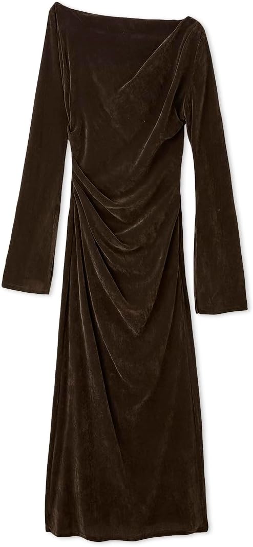 Snidel SWFO254171 Women's Brocky Velour Draped Dress, Black, 0 : Amazon.sg: Fashion Snidel SWFO254171 Women's Brocky Velour Draped Dress, Black, 0 : Amazon.sg: Fashion
