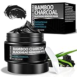 Shaeva Peel Off Face Mask, Blackhead Remover for Face & Nose, Bamboo Charcoal for Deep Cleaning, Reducing Oil, Smoothing Skin, Shrinking Pores, 120g 4.23oz
