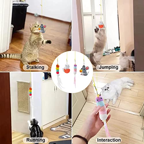 Jodsen 4 PCS Giocattoli per Gatti da Appeso alla